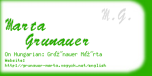 marta grunauer business card